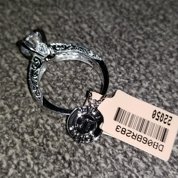 JT Jewel Trends White Gold Overlay Engagement Ring - Picture 11 of 14